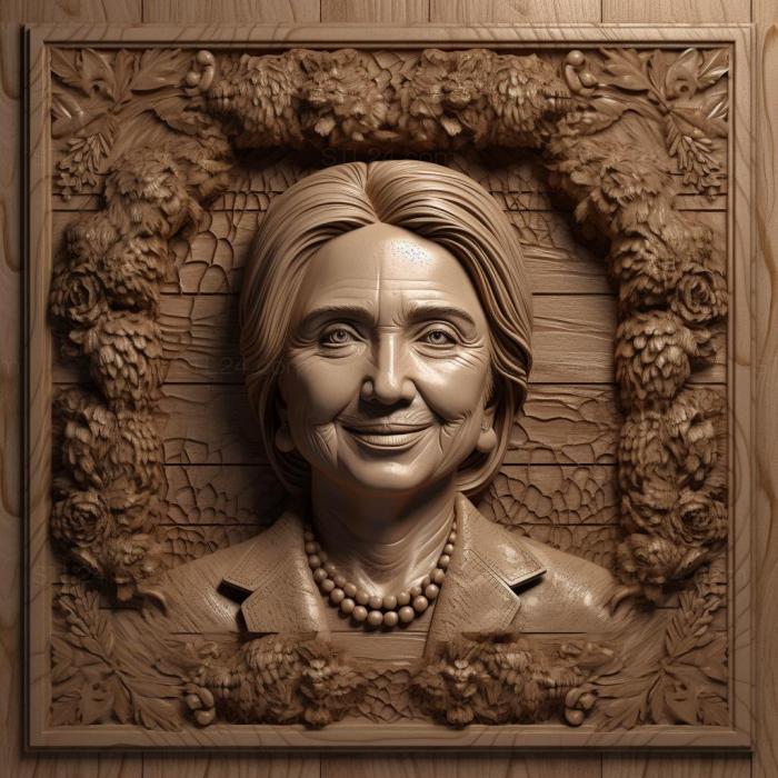Famous (Hillary Clinton 1, 3DFMS_6296) 3D models for cnc